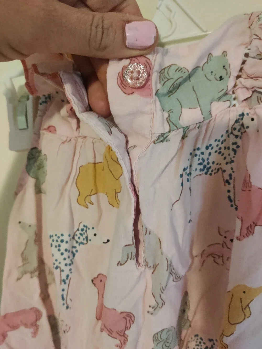 Pink Chicken Bubble Onesie Pink Dogs